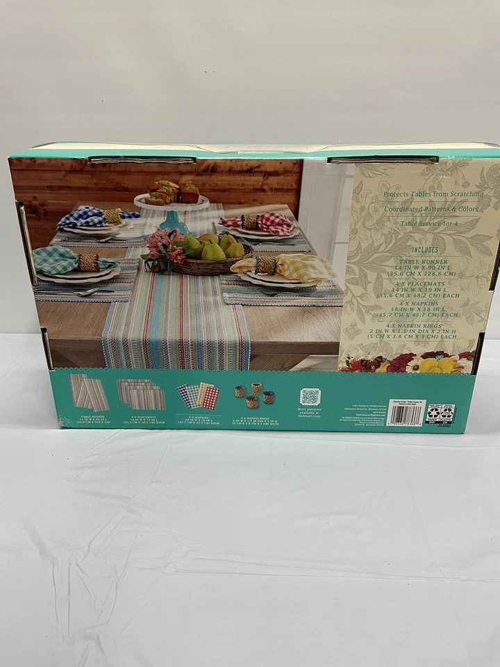Pioneer Woman Chunky Stripe Table Linens Set - Image 3 of 4