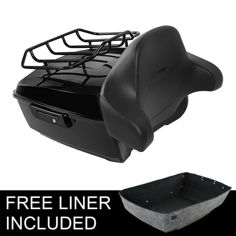 Porte-Bagages Amovible Pour Harley Davidson Touring 2014-2021 - ROADGIVE - Noir, Capacité 18kg