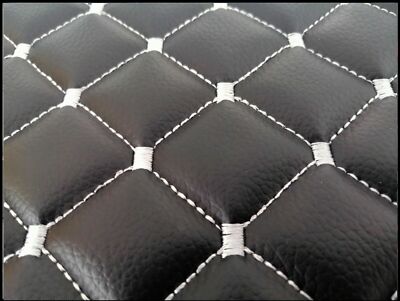 Autonet Tapis de sol Maßanfertigung Kunstleder Schwarz Weiß Kontrast Modern