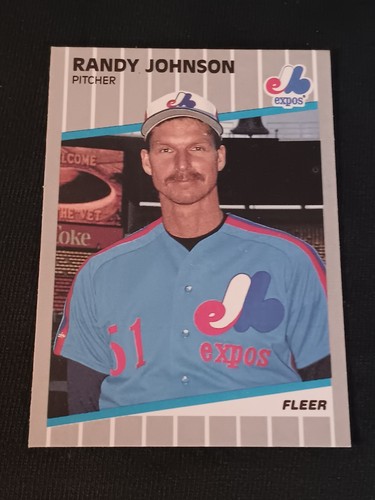 1989 FLEER RANDY JOHNSON ROOKIE CARD #381 HOF MONTREAL EXPOS - Picture 2 of 3