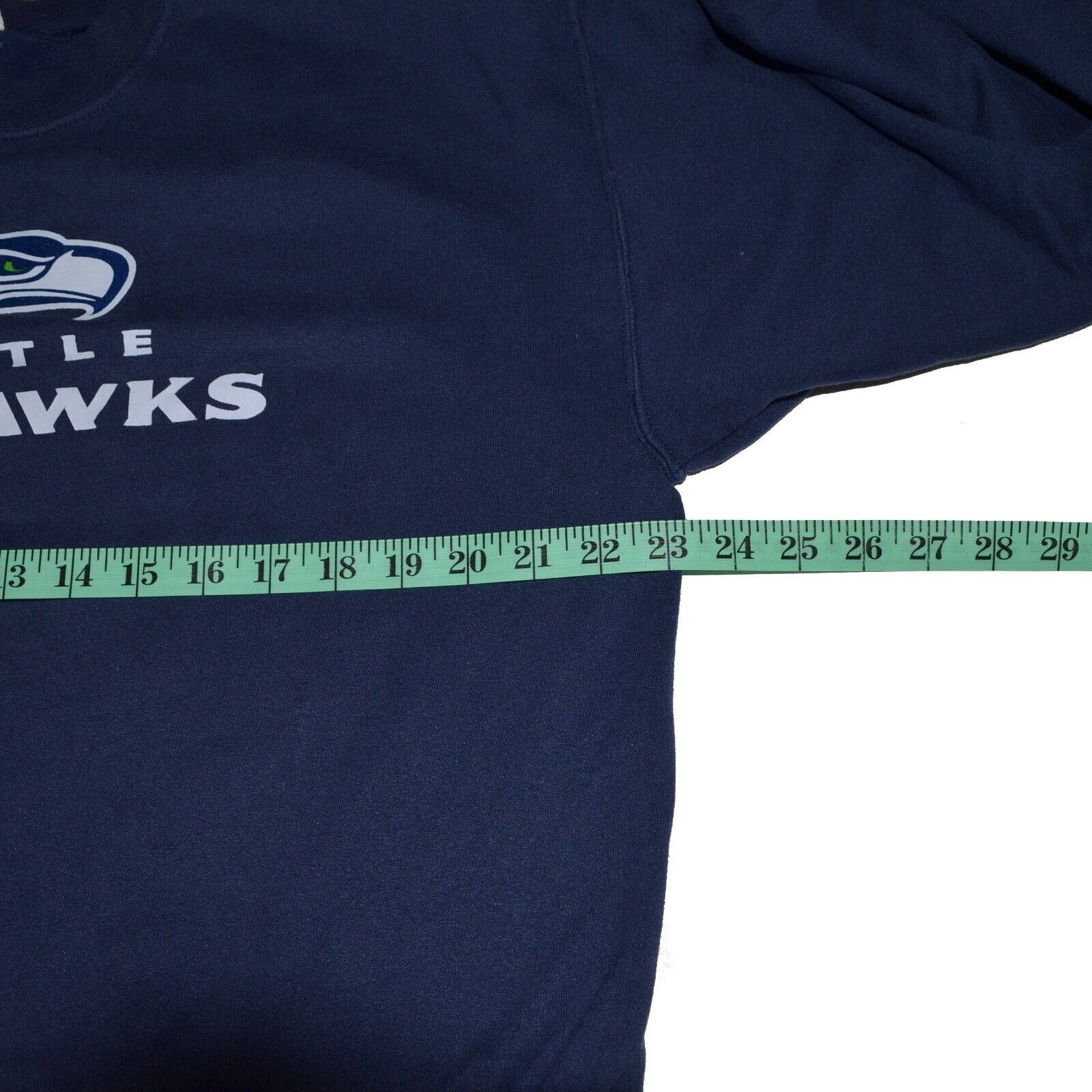 Seattle Seahawks Vintage Sweatshirt size Large Bl… - image 4