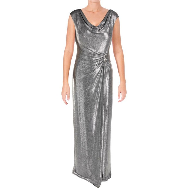 ralph lauren silver gown
