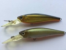 Daiwa TD MINNOW SCUBA SP G Lot of 2 used Lure & Bait Fishing plastic