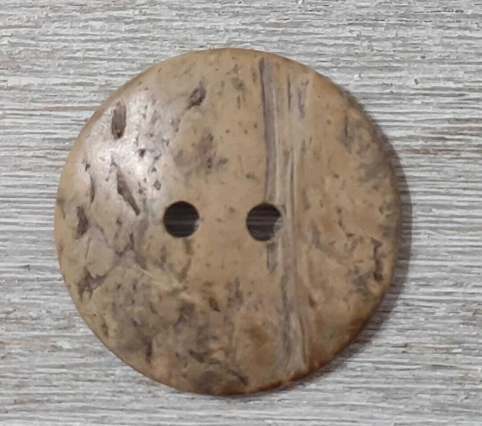 2 Random Natural Coconut Sewing Buttons Crafting 2 Hole 1 1/2"  38mm  - Image 2 of 3