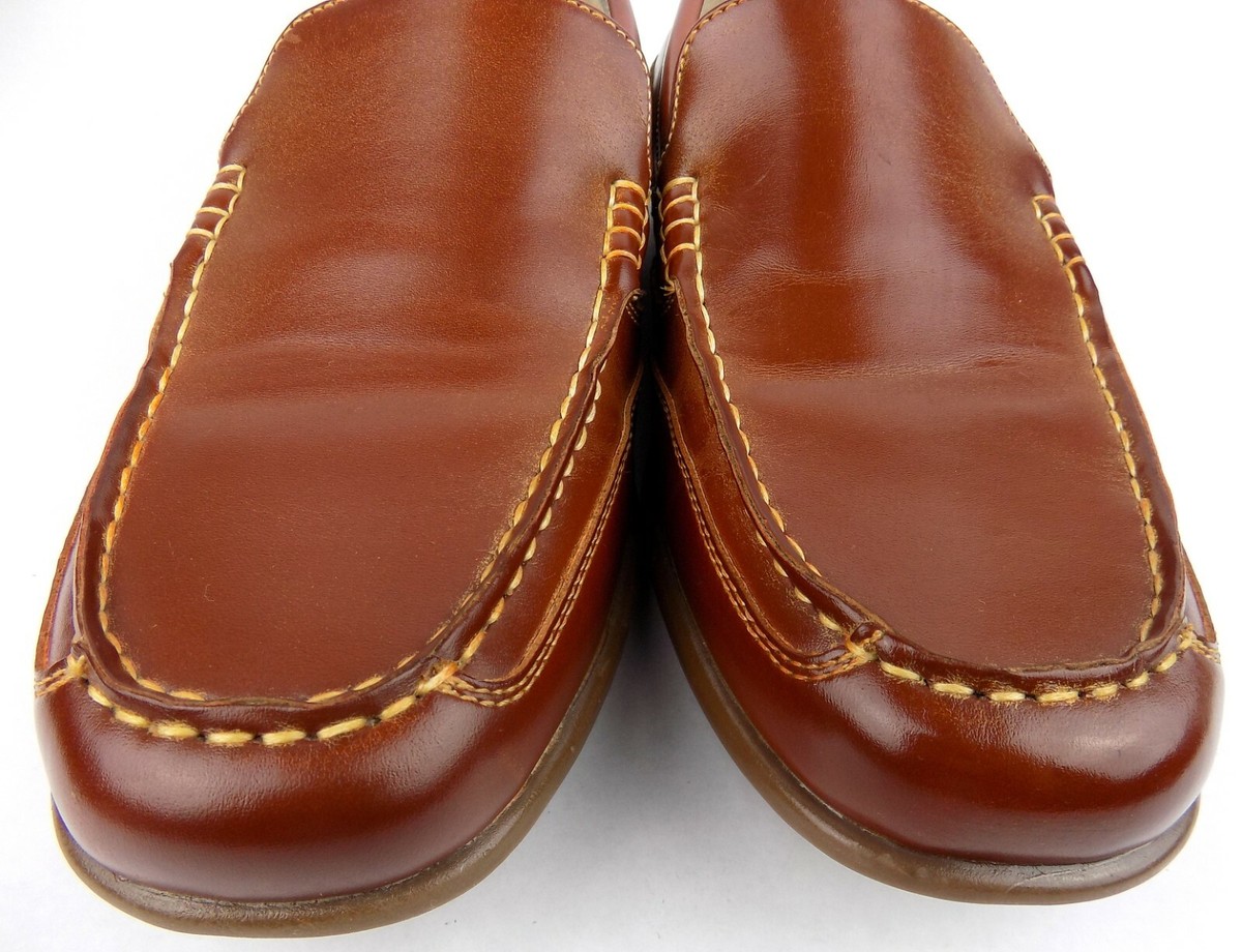 Nunn Bush Dualcomfort Leather Memory Foam Driver Loafers Brown Mens 12 In Guc Nunn Bush Dual Comfort Brown Faux Leather | Mercari main image 4