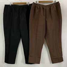 Blair Women's Elastic Waist Tapered Twill Pants Options: 2XL PT, 3XL