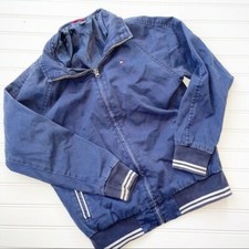 Boys Medium 10-12 Tommy Hilfiger Navy Blue Full Zip Jacket