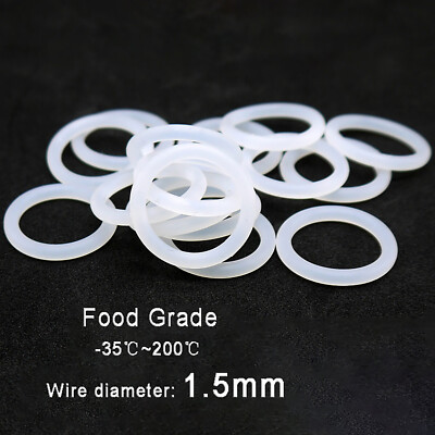 Silikon O Ring 5 - 85 mm Schnurstärke 1,5mm , Dichtring ORinge, Lebensmittelecht