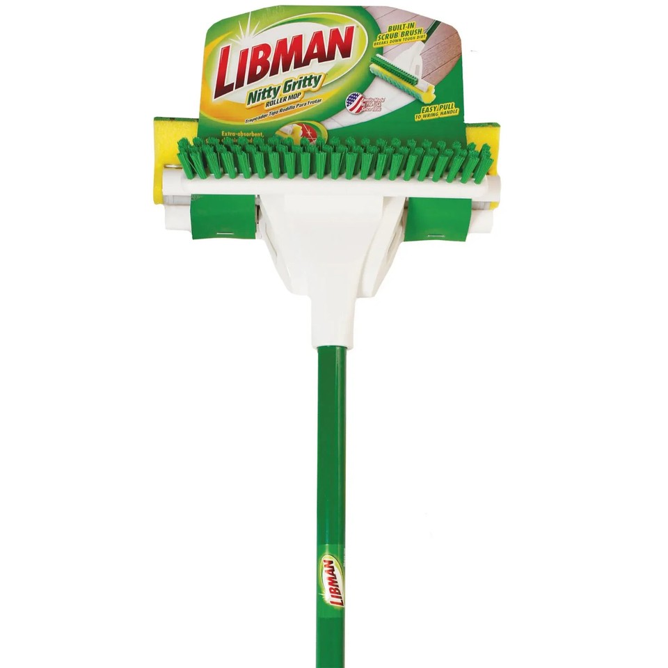 Libman Nitty Gritty Roller Mop with Scrub Brush eBay