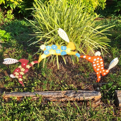 Jumping Rabbits Garden Border Set Of 10 New In Original Box Ea Individually Box