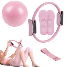 Pilates Ball and Ring Set Full-Body Toning, Core Stability, Portable Home Gym