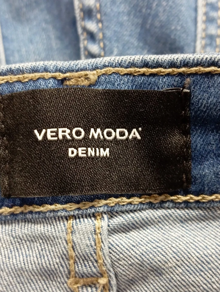 VERO MODA Vaquero de talle alto Mujeres Vaquero Talla EU 34 azul look casual - Imagen 4 de 4