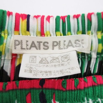 PLEATS PLEASE Issey Miyake Wrap Pleated Skirt Multicolor PP22