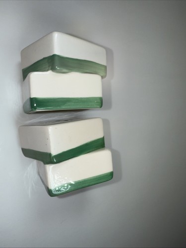 Set Of Ceramic Mahjong Style Salt And Pepper Shakers - Picture 4 of 7