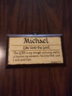 "Michael" Name Plaque, With Exodus 15:2 In It. Wood. — photo 1
