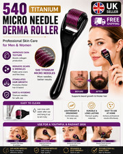 540 Titanium Micro Needle Derma Roller Beard Hair Regeneration Growth Skin Care