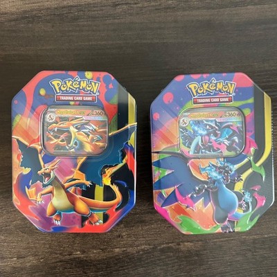 Pokemon TCG Mega Charizard X and Y ex Tin (Set of 2 Tins) Brand New Sealed