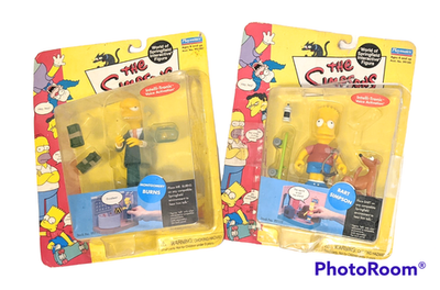#ad Vintage THE SIMPSONS Intelli Tronic Figure Lot of 2 Bart Simpson Mr. Burns $50.00