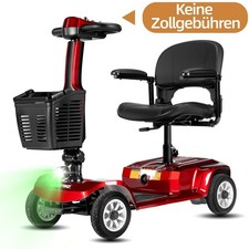 Elektromobil Senioren 4 Rad Klappbar,E-Scooter Reisescooter 6km/h,Drehbarer Sitz