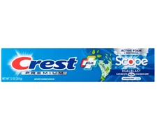 Crest Premium Plus Scope Dual Blast Toothpaste, Intense Mint, 7.2 oz (4 Pack)