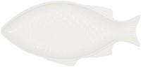 Clayre & Eef 6CEBO0197S Schale Fisch Keramik Weiß 24X11X2 Cm 100 Ml