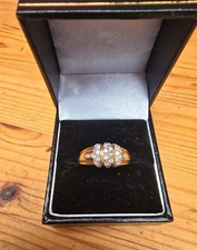 8ct yellow gold gypsy style engagement/ wedding ring, Vintage Item