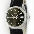 Vintage Rolex Oysterdate Precision Brown Dial 34mm Men Steel Watch Ref 6694