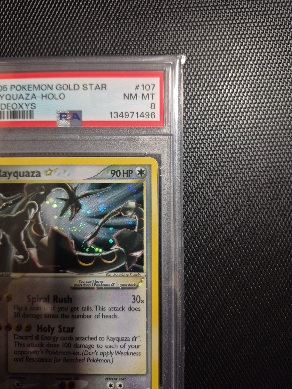 2005 POKEMON EX Deoxys GOLD STAR 107 Rayquaza HOLO PSA 8 134971496 free ship view 7