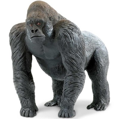 Realistic Silverback Gorilla Figurine - 6.25