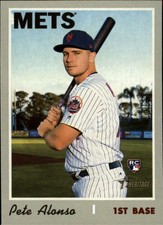 2019 TOPPS HERITAGE HIGH NUMBER #519 PETE ALONSO RC ROOKIE NEW YORK METS RC BASE
