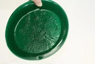 Vintage Blenko Virgo Lady Zodiac Sun Catcher 8-1/2” Dark Green Glass