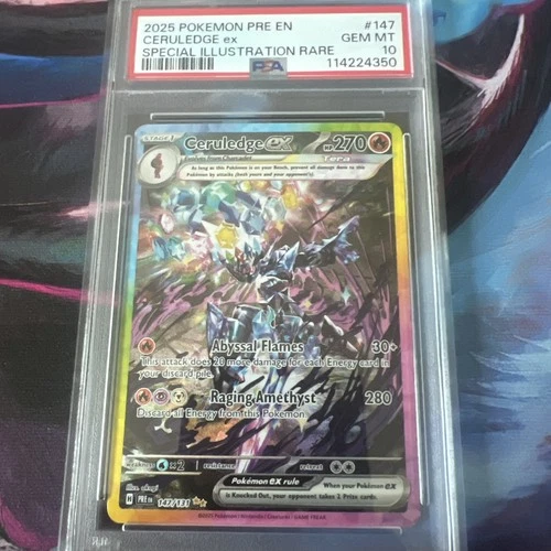 Pokemon 2025 Ceruledge ex 147/131 SIR Prismatic Evolutions GEM MINT PSA 10