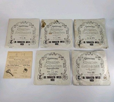 Vtg Spirocore Kunstler-Seilsaiten Thomastik-Infeld Upright Bass String Set 1-5