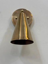 Handmade Antique Brass Cone Wall Sconce Light Mid Century Modern Italian Lamp