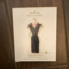 Hallmark Keepsake Barbie Little Black Dress Fabric Hanging Ornament 2007 02047