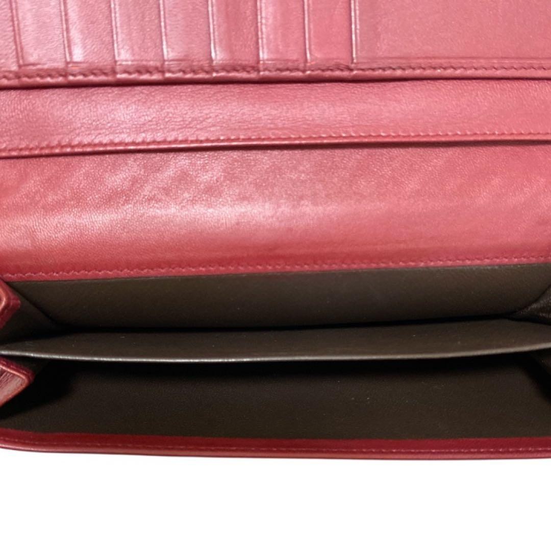 Bottega Veneta Men's Bifold Wallet Red Leather Slim Condition Used Japan thumbnail 10