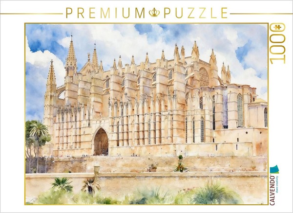Calvendo Puzzle Seu Cathedral, Palma | 1000 Pieces, Finished Size 25.2 × 18.9 In-image