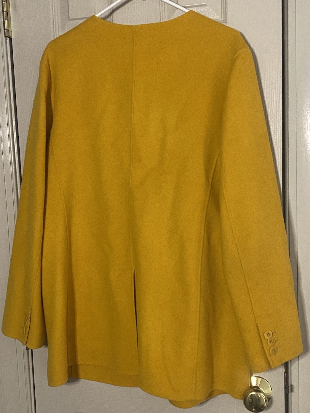 Talbots Button Down Jacket Squash Yellow 90% Wool… - image 4