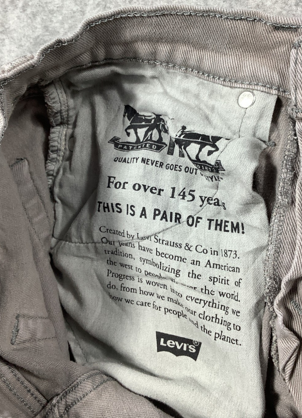 Men's Levi's 514 Classic Jeans Grey Straight Stretch W29 L30 132x image 7
