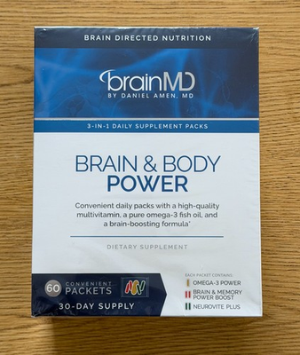 #ad BrainMD Brain amp; Body Power 60 Packets 30 Day Supply NEW SEALED $29.99