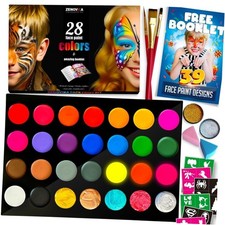 Face Painting Kit for Kids - 28 Colors Professional 28 Color Face Paint Kit