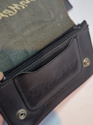 Goldwing Leather Biker Wallet With Chain 5 Pockets Incl Zipped Pocket Thick Hide - Picture 6 of 9