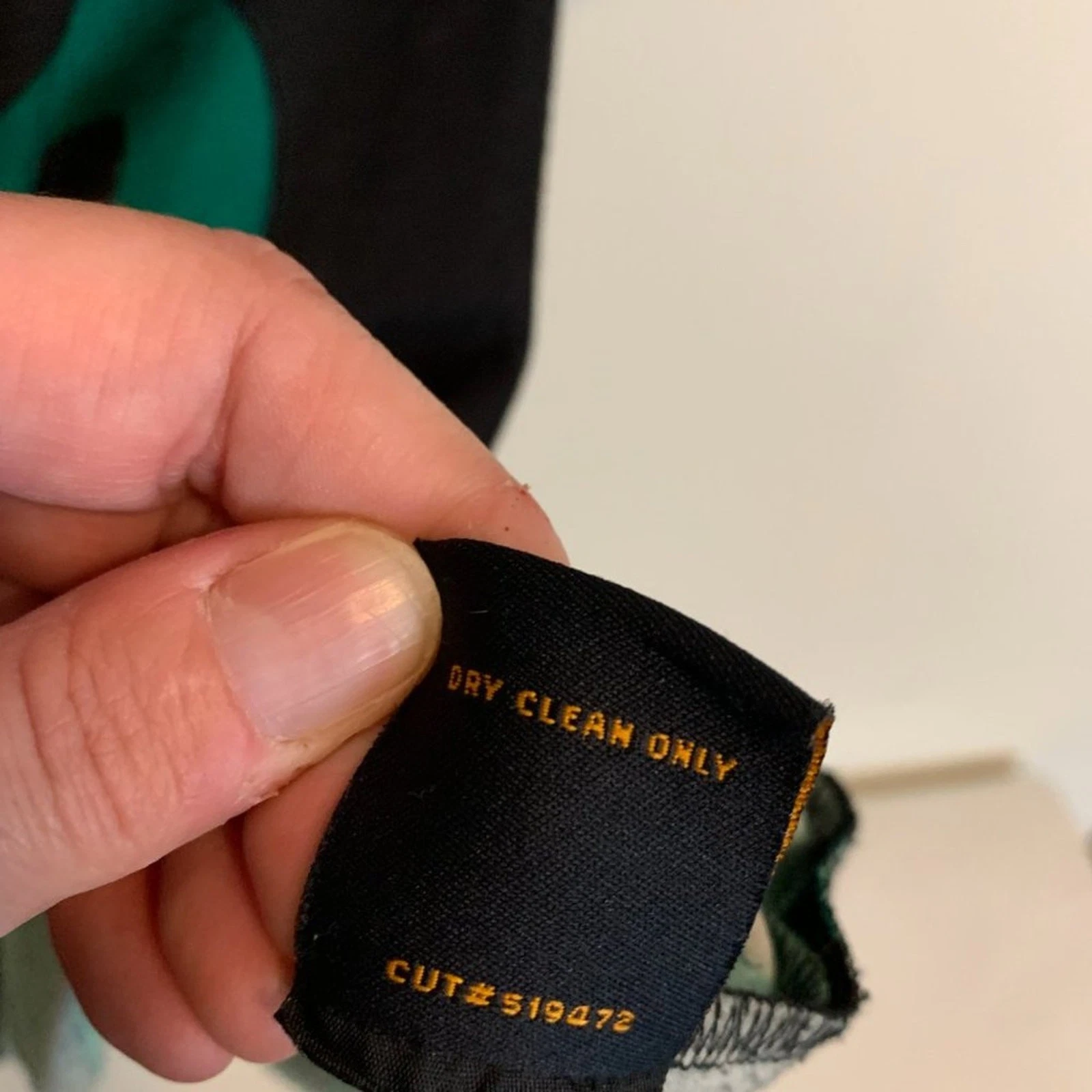 VETEMENTS Abito donna Just Taylor taglia 6 linea A verde nero oro cerniera manica 3 4