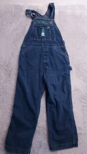 Liberty Overalls Mens 36x26 HEMMED Blue Denim Casual Workwear Buckle Carpenter