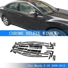 Glossy Black Chrome Delete Window Trims For Mazda 6 GH 2008-2012
