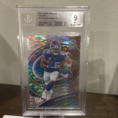Panini Spectra 2021 Celestial Prizm Saquon Barkley #75 /99 BGS Giants NFL