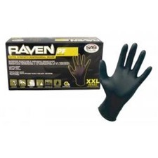 SAS Safety SA66518 Nitrile Powder Free Raven 6 Mil Gloves Large - Box of 100