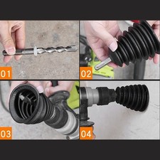 3Pcs Rubber Flexible Electric Hammer Drill Dust Cover For 6mm-16mm Drill