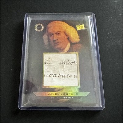 Pieces of the Past Samuel Johnson 1700s Edition Authentic Handwriting Relic Card