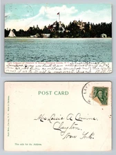 Thousand Islands, NY-New York, Twin Cottages Abraham & Straus Vintage Postcard
